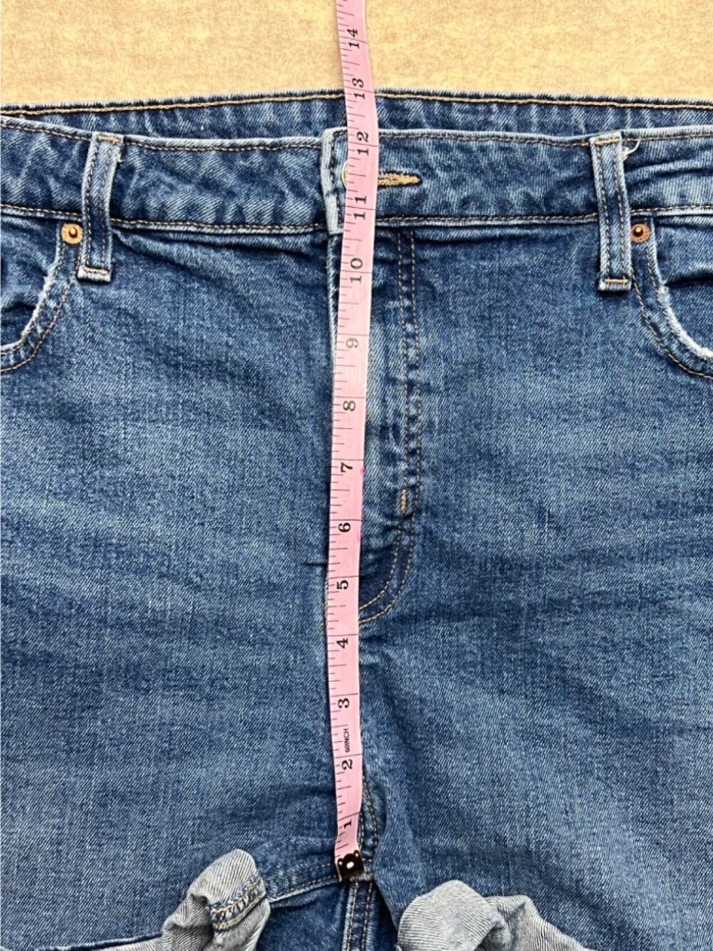 Old Navy O.G. Short High Rise Medium Wash Denim Jean Shorts Classic  18 - Picture 7 of 8